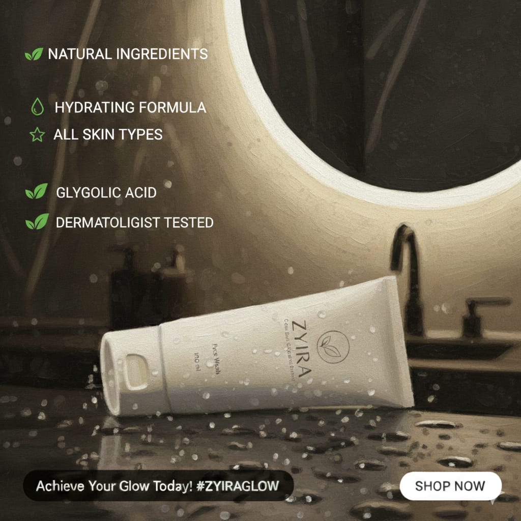 Glycolic Acid Exfoliating Cleanser – Deep Pore Brightening Face Wash