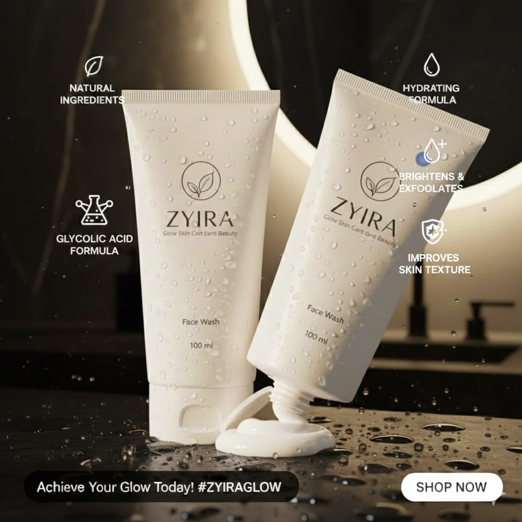 Glycolic Acid Exfoliating Cleanser – Deep Pore Brightening Face Wash