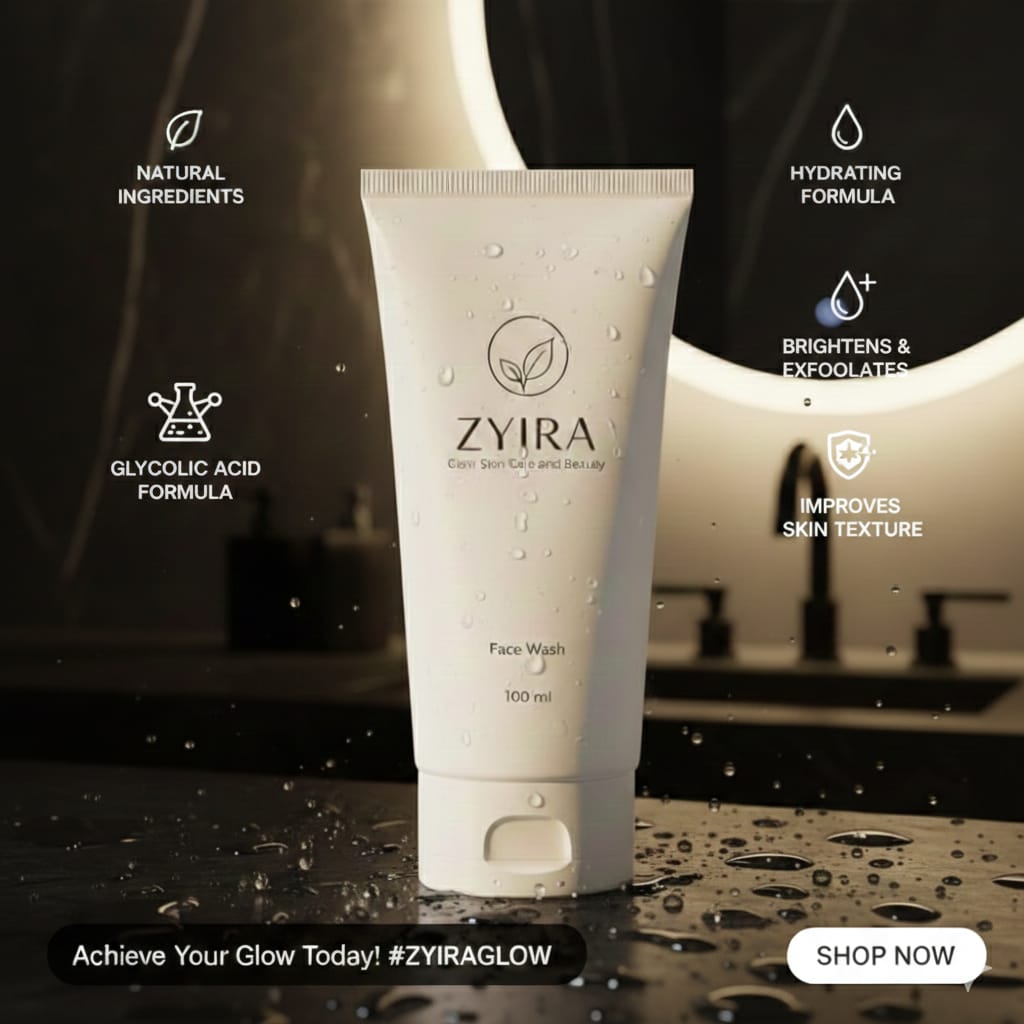 Glycolic Acid Exfoliating Cleanser – Deep Pore Brightening Face Wash